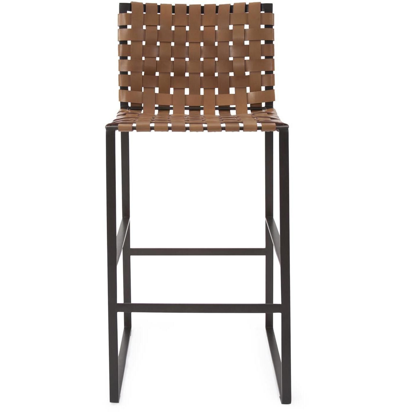 Irving 40 inch Buffalo Brown/Black Barstool