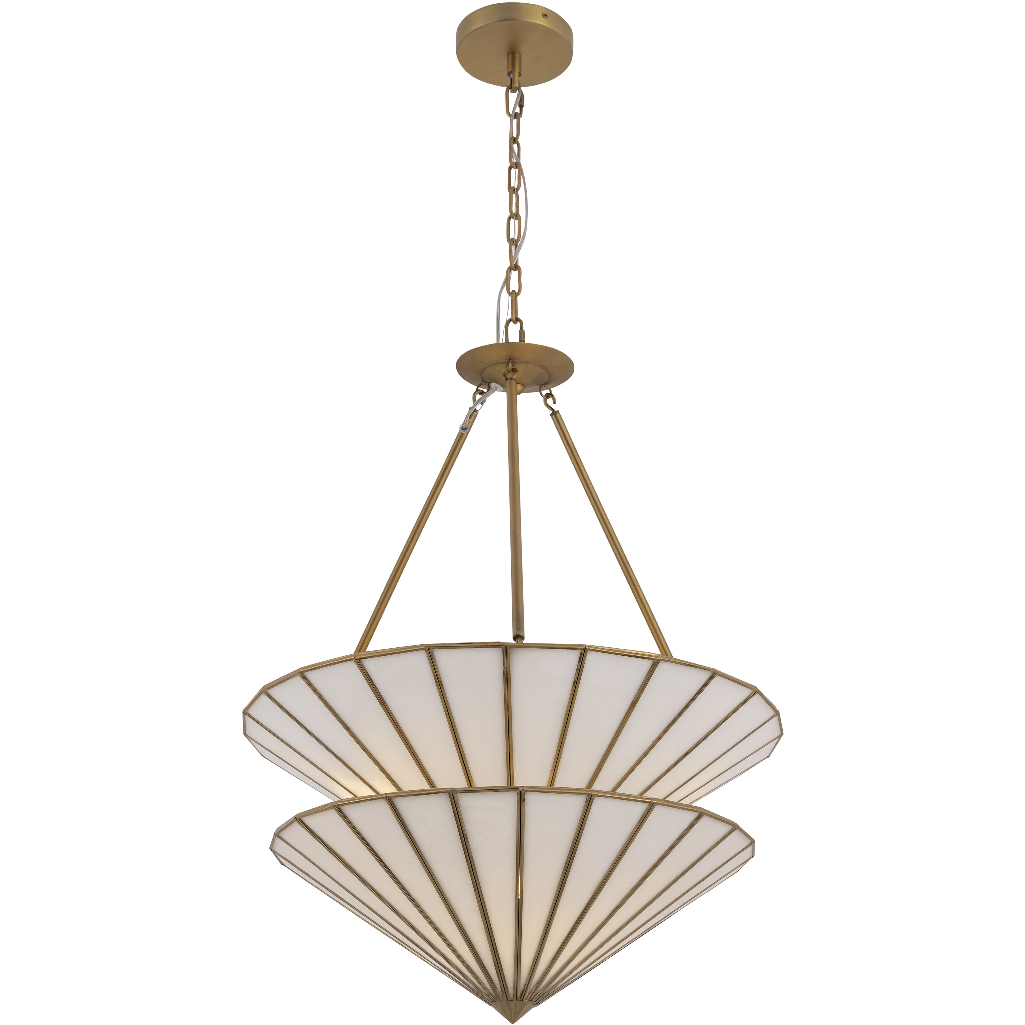 Jaxen 3 Light 24.5 inch Legacy Brass Pendant Ceiling Light