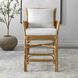 Pacific 39.5 inch White and Natural Rattan Counter Stool