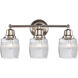 Aditi Colton 3 Light 21.5 inch Brushed Satin Nickel Bath Vanity Light Wall Light, Aditi