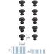 Logyn Oil-Rubbed Bronze Hardware Cabinet Knob, Set of 10