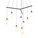 Liquid LED 51 inch Satin Black Pendant Ceiling Light in Poured White Glass