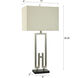 Cameron 35.25 inch 100 watt Brushed Nickel and Black Table Lamp Portable Light