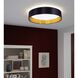 Maserlo LED 15.95 inch Black and Gold Flush Mount Ceiling Light