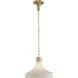 Graelyn 1 Light 14 inch Brushed Gold Pendant Ceiling Light, Design Series