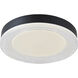 Waves LED 16 inch Matte Black Flush Mount Ceiling Light