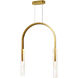 Curva LED 22 inch Brass Chandelier Ceiling Light