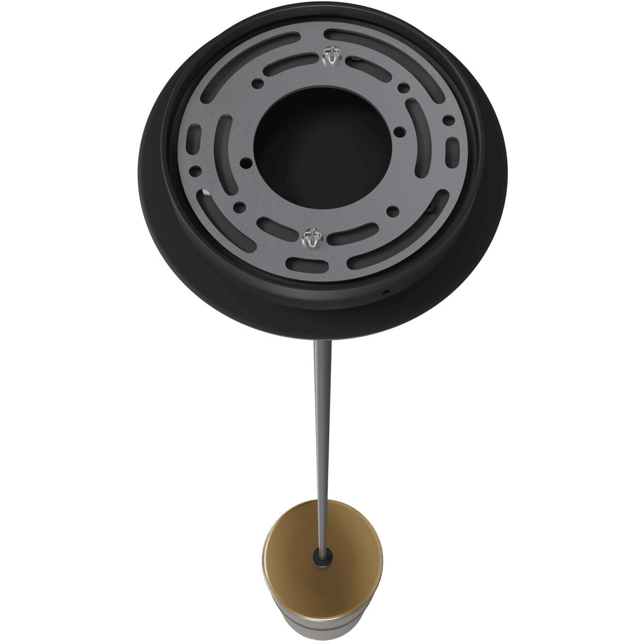 Cicada LED 3 inch Knurled Dark Grey with Brass Pendant Ceiling Light