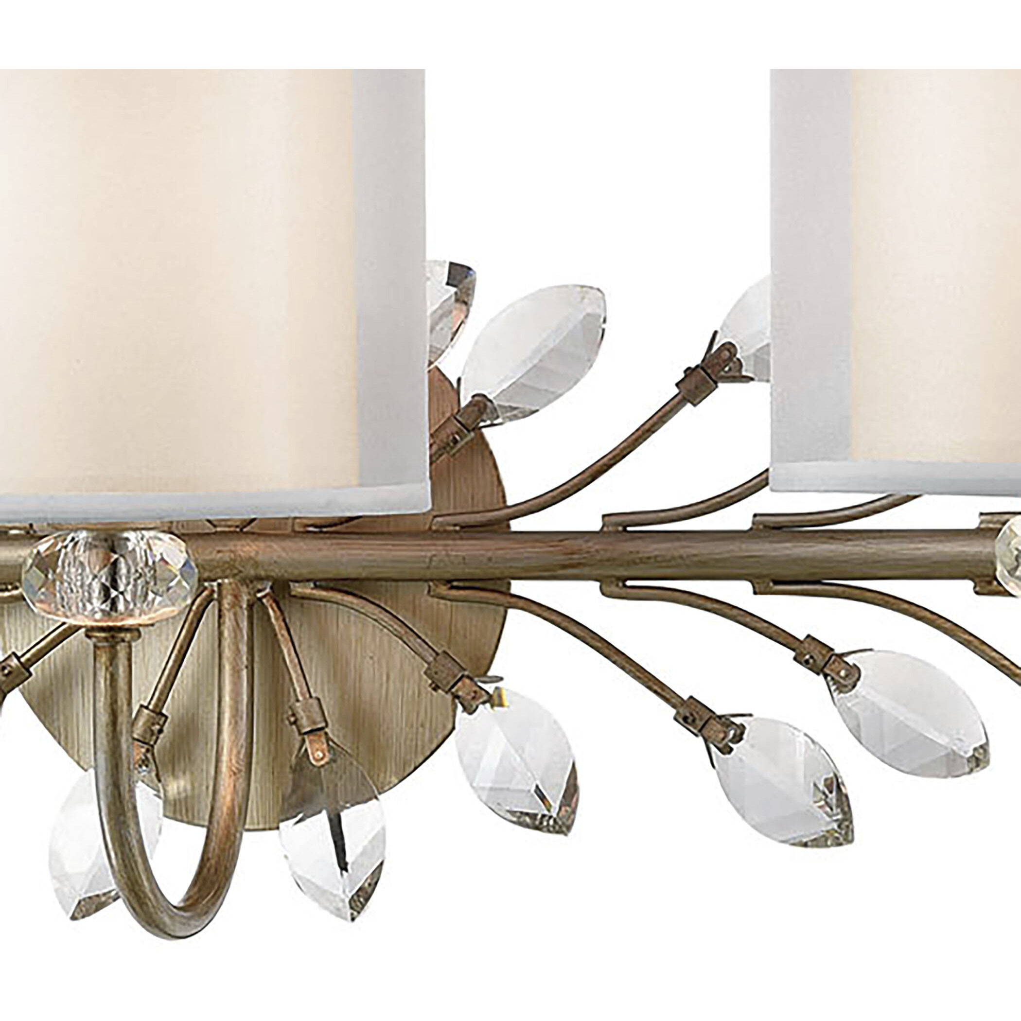 Asbury 3 Light 34 inch Aged Silver Vanity Light Wall Light