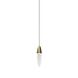 Sultana LED 2.5 inch Satin Brass and Clear Pendant Ceiling Light