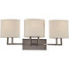 Gemini 3 Light 27.25 inch Hazel Bronze Vanity Light Wall Light