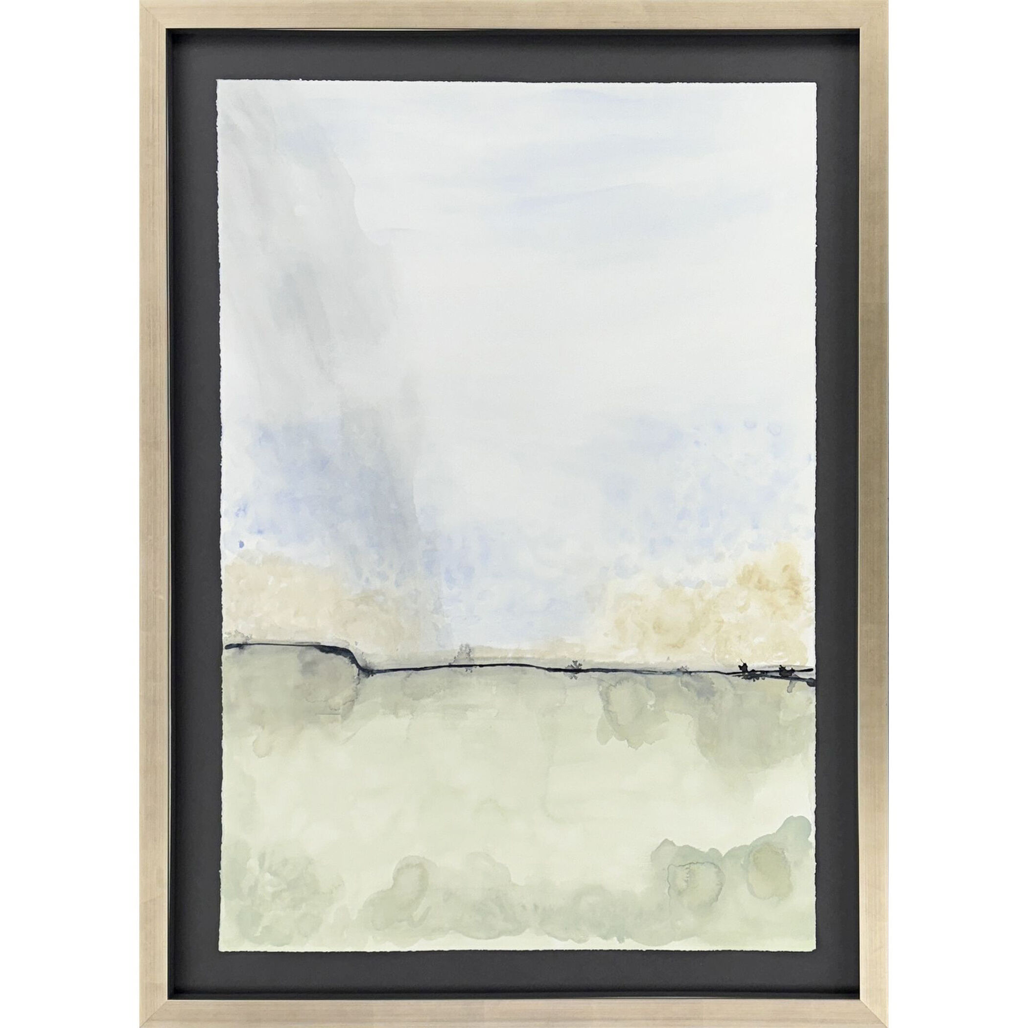Storm Green and Black and Neutral and White Framed Art, The Studio