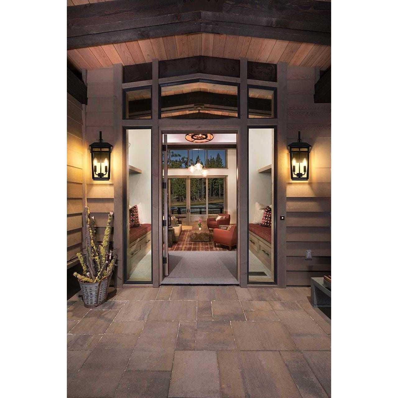 Riggs 2 Light 18 inch Black Outdoor Wall Sconce