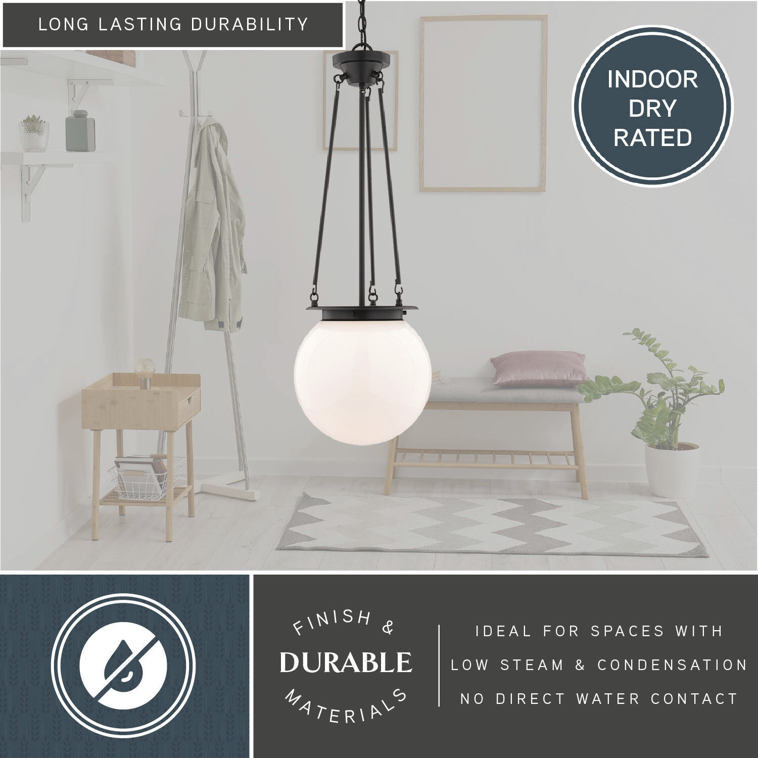 Kent 1 Light 11.75 inch Matte Black Pendant Ceiling Light