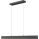 Hudson Linear Chandelier Ceiling Light in Matte Black