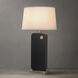 Laurel 30 inch 9 watt Ebony and Weathered Brass Table Lamp Portable Light