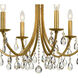 Bridgehampton 6 Light 26 inch Antique Gold Chandelier Ceiling Light in Clear Hand Cut