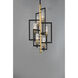 Flambeau 6 Light 14 inch Black/Antique Brass Chandelier Ceiling Light