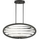 Ombra LED 17 inch Dark Bronze and Polished Nickel Chandelier Ceiling Light