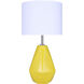 Persei 25 inch 100.00 watt Mustard Yellow and Chrome Table Lamp Portable Light