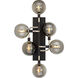 Sean Lavin Viaggio 9.1 inch Smoke/Polished Nickel Wall Light in Incandescent