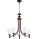 Rossington 5 Light 25 inch Oiled Bronze Chandelier Ceiling Light in Satin Opal