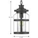 Haslett 1 Light 8 inch Textured Black Outdoor Hanging Lantern