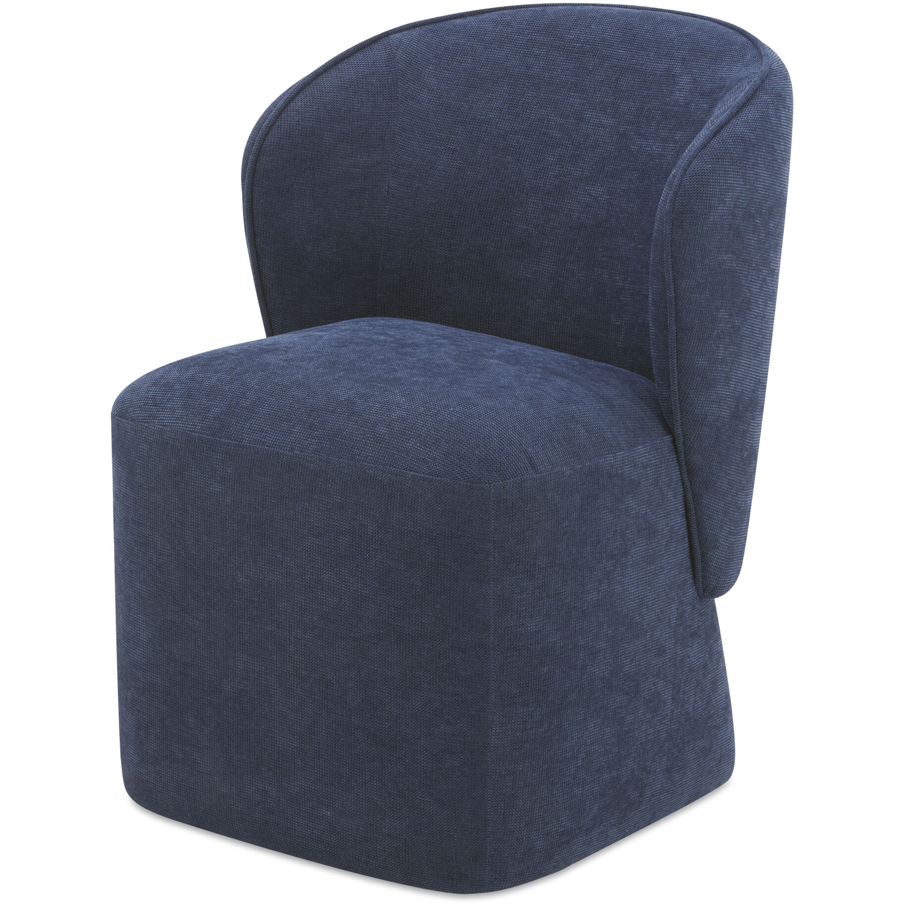 Larson Blue Dining Chair, Rolling