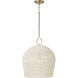 Natalia 1 Light 16.75 inch Aged Brass Pendant Ceiling Light