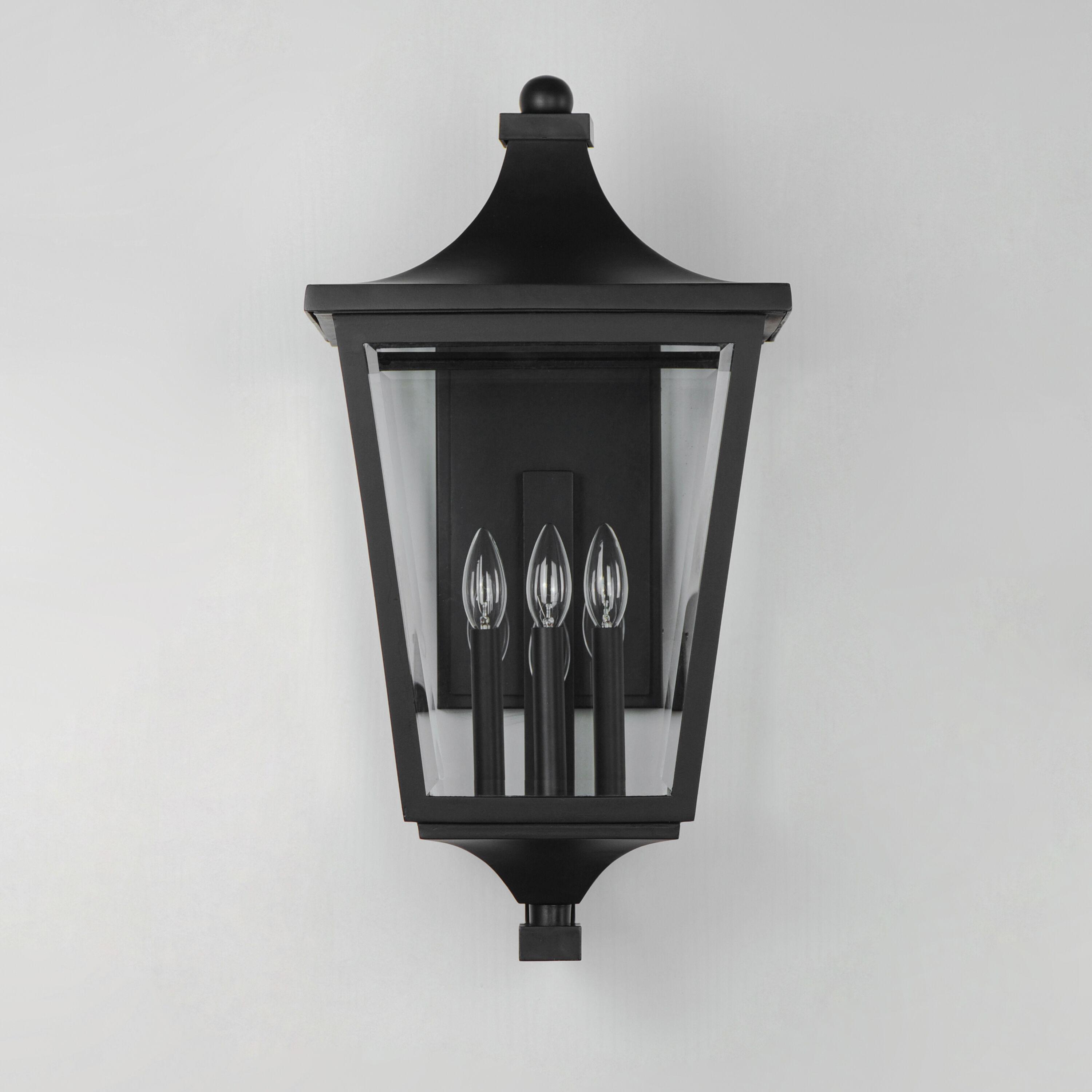 Sutton Place VX 3 Light 25 inch Black Outdoor Wall Mount
