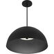 Half Round LED 23.63 inch Sand Black Outdoor Pendant