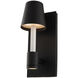 Candelero Outdoor LED 11 inch Matte Black with White Accent Outdoor Wall Sconce in Black Matte