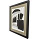 Graphic Shape Shift Black and Brown and Gray and White Framed Art