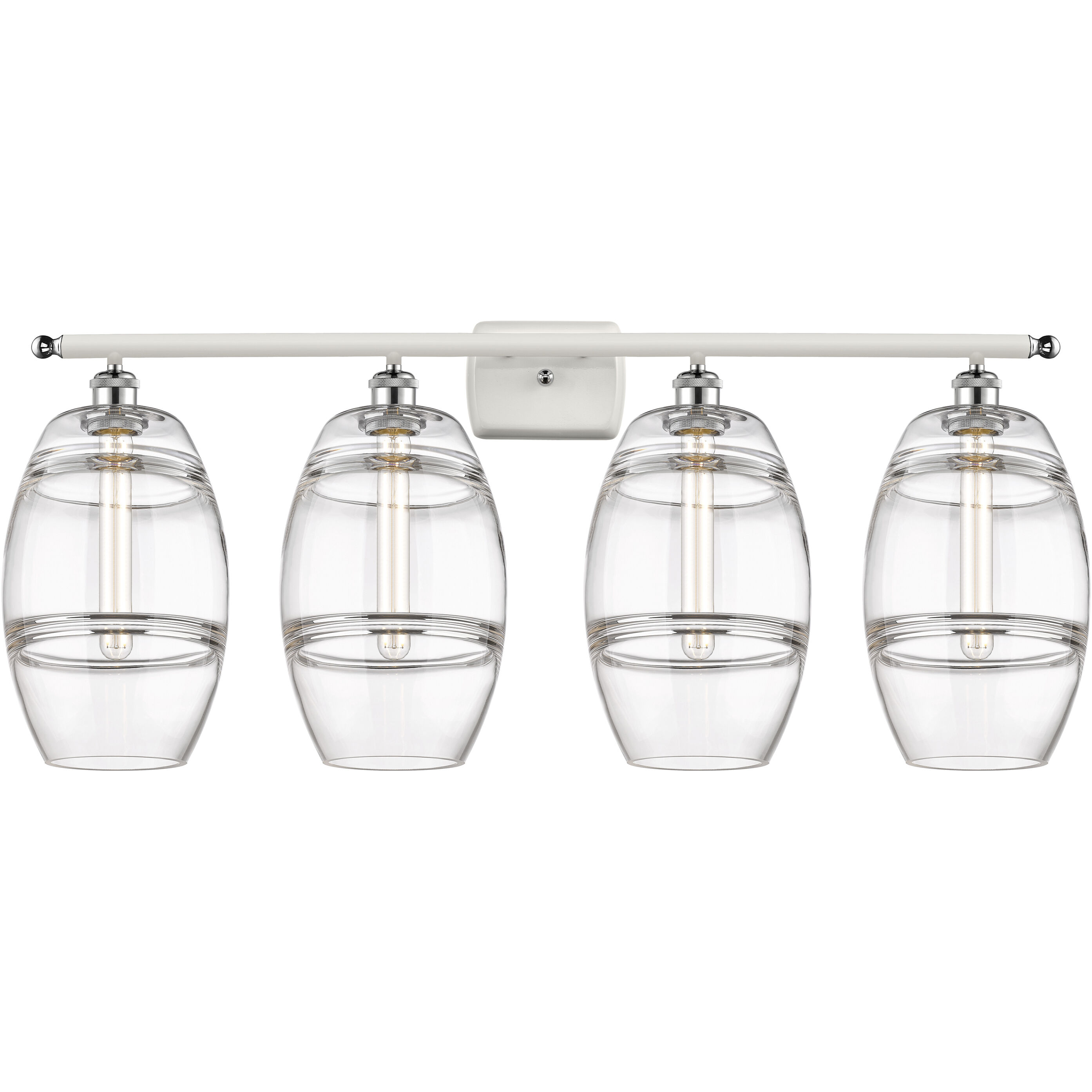 Ballston Vaz 4 Light 38 inch White Polished Chrome Bath Vanity Light Wall Light