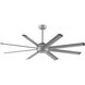 Stellar Custom Silver Fan Motor, Blades Sold Separately