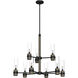 River Mill 9 Light 30 inch Rustic Iron Chandelier Ceiling Light