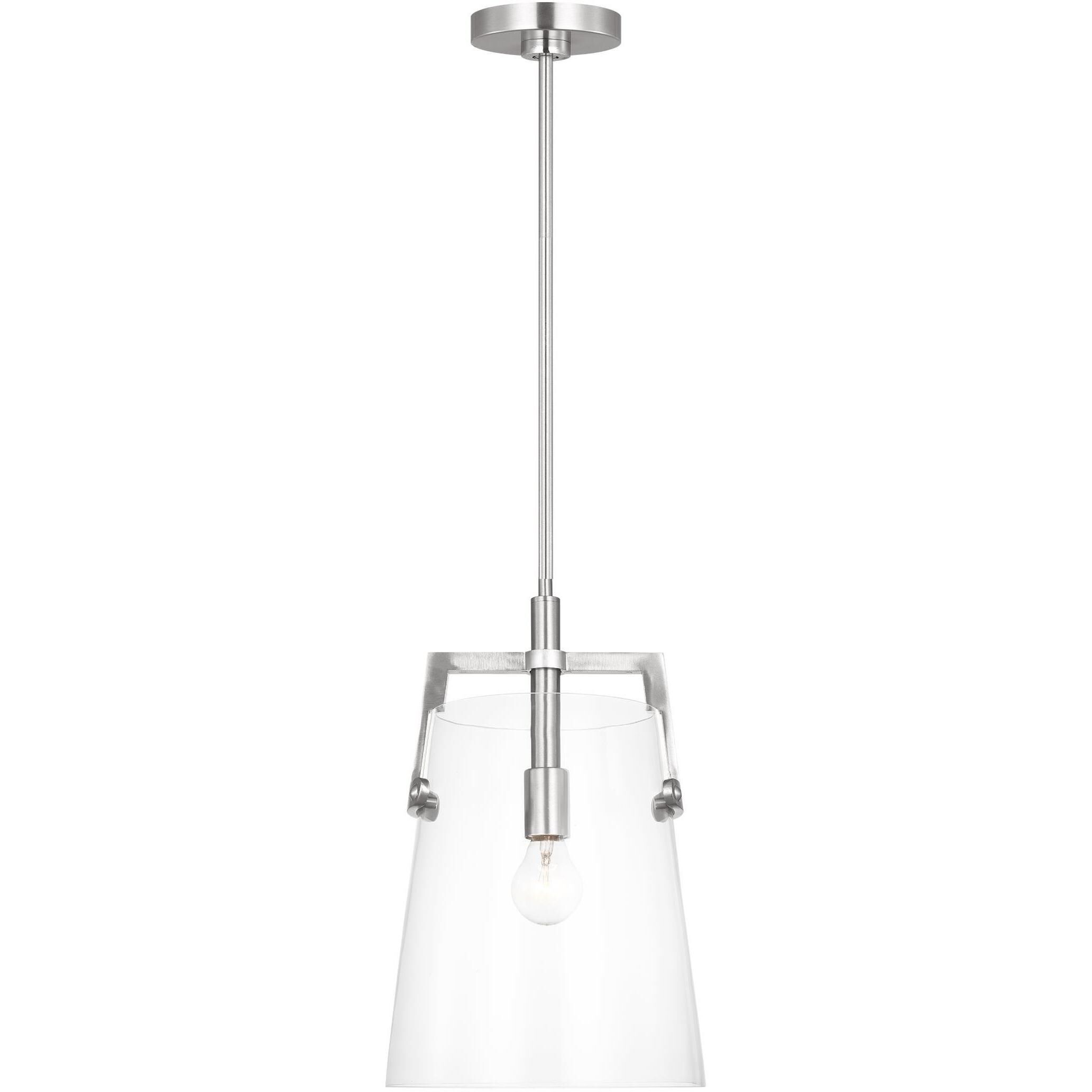 Drew & Jonathan Crofton 1 Light 10.25 inch Brushed Nickel Pendant Ceiling Light, Medium