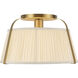 Alora Mood Scout 1 Light 13.25 inch Brushed Gold and White Linen Semi-Flush Mount Ceiling Light