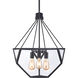 Moonbow 3 Light 18 inch Satin Brushed Black Chandelier Ceiling Light
