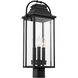 Sean Lavin Wellsworth 3 Light 20.75 inch Textured Black Outdoor Post Lantern