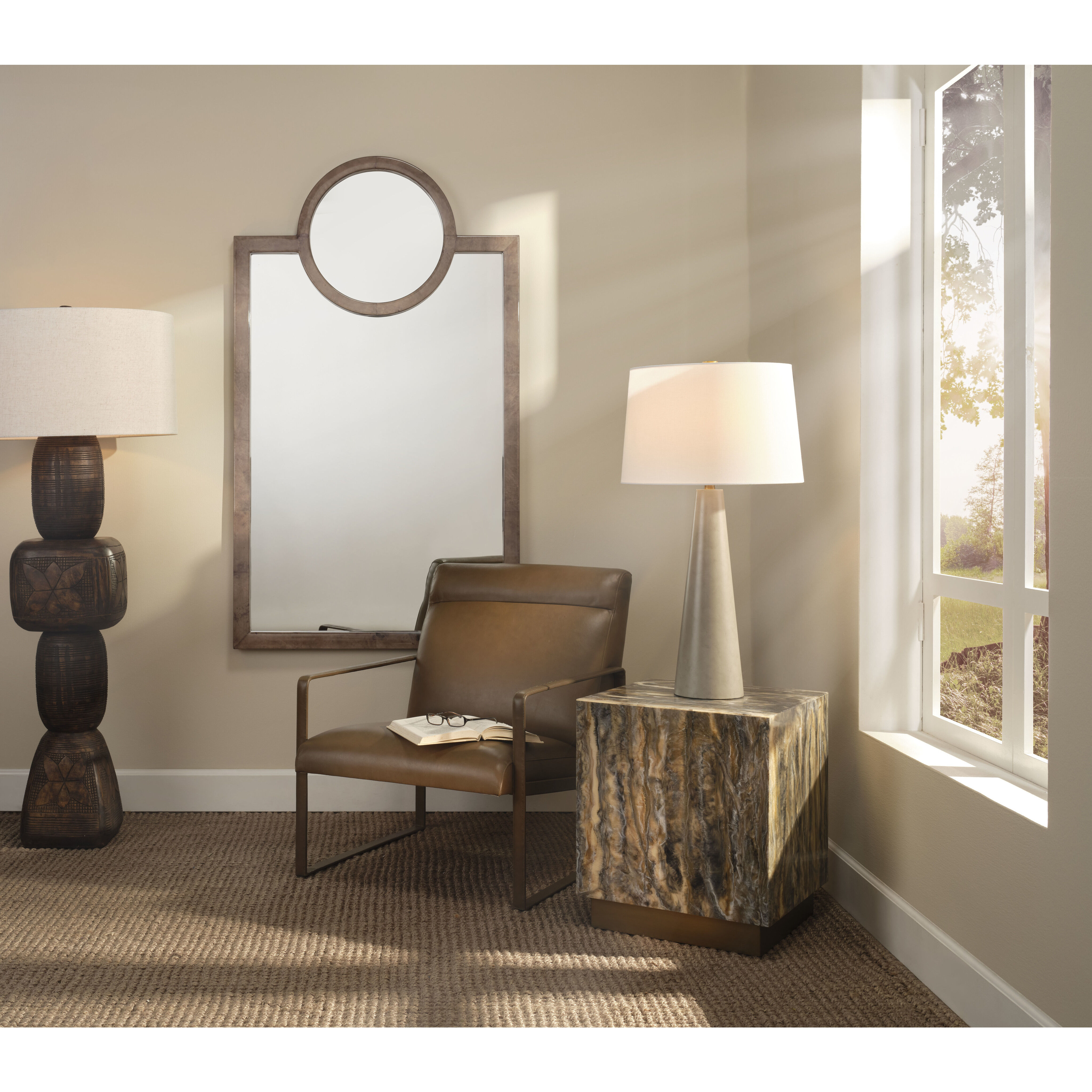 Alps 31.5 inch 100 watt Warm Grey Table Lamp Portable Light, Inline