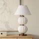 Irena 38.5 inch 150 watt Glossy White Glaze and Antiqued Brass Table Lamp Portable Light