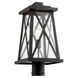 Artesno 1 Light 19 inch Textured Black Outdoor Post Lantern