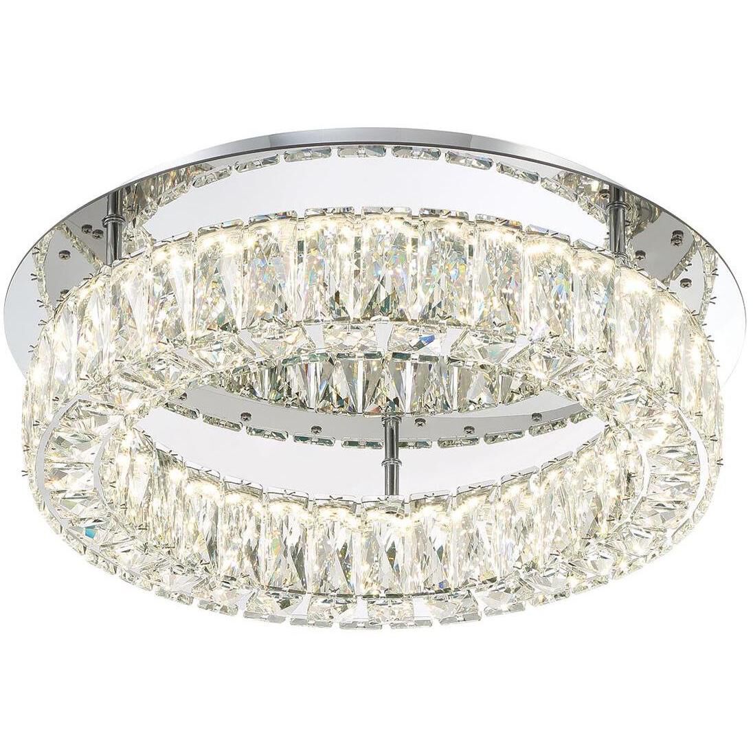 Kinsley 1 Light 18 inch Polished Chrome Flush Ceiling Light