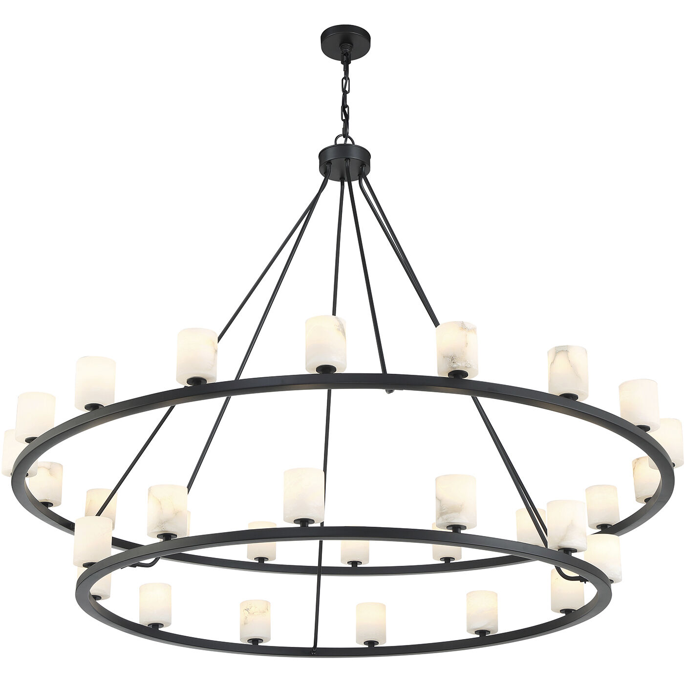 Aragon 30 Light 58.75 inch Matte Black Chandelier Ceiling Light