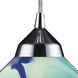 Refraction LED 7 inch Polished Chrome Mini Pendant Ceiling Light