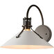 Henry Wall Sconce Wall Light in Dark Smoke/White