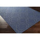 Seabrook 66 X 42 inch Dark Blue/Gray Handmade Rug