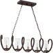 Tumult 5 Light 40 inch Western Bronze Island Chandelier Ceiling Light