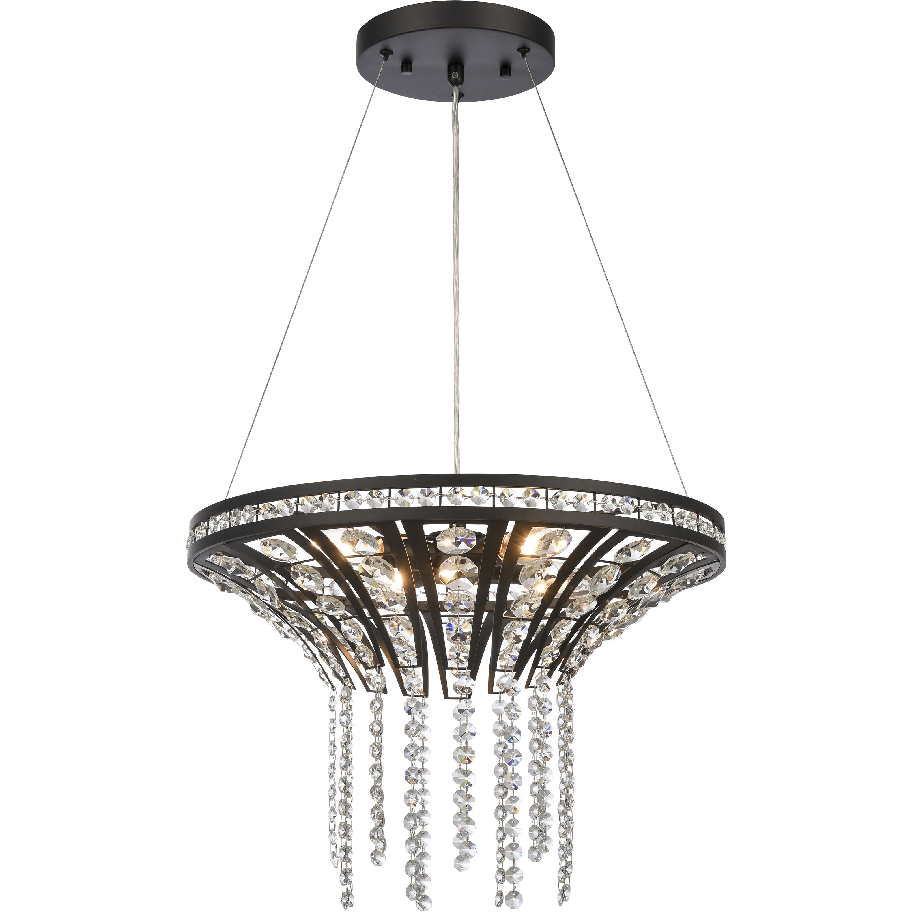 Fantania 4 Light 18 inch Matte Black Chandelier Ceiling Light